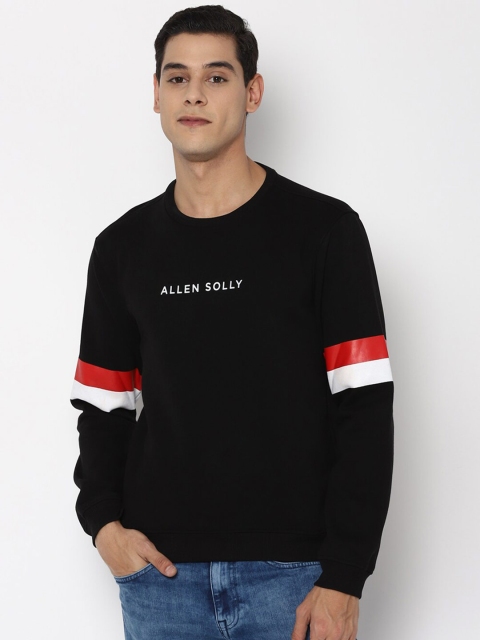 

Allen Solly Men Black Pure Cotton Pullover Sweatshirt