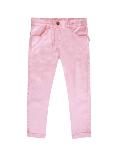 

milou Girls Pink Tapered Fit Pure Cotton Jeans