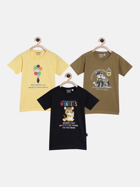 

American Kids Pack Of 3 Multicoloured Printed T-shirt, Multi