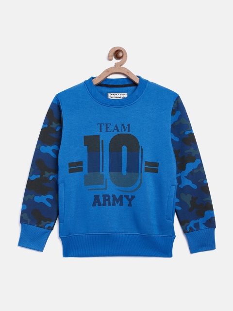 

Rabbit POCKET Boys Blue Printed Sweatshirt