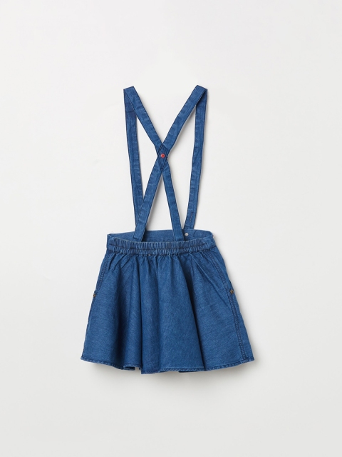 

Denimize by Fame Forever Girls Blue Solid Above Knee Length Straight Skirt