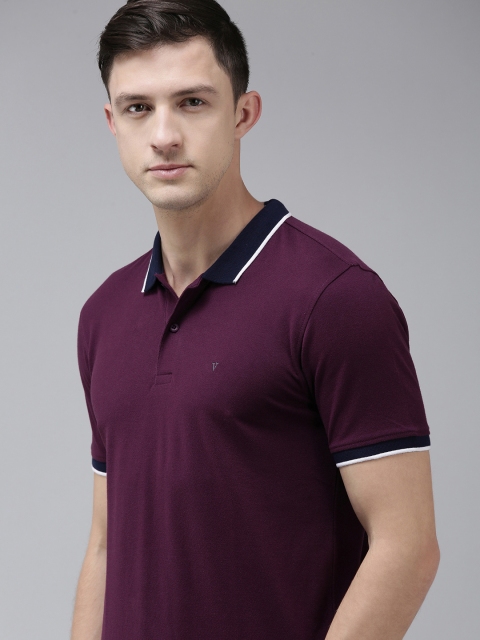 

Van Heusen Sport Men Purple Solid Polo Collar T-shirt