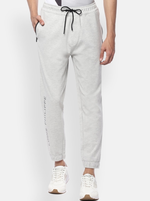 

Louis Philippe ATHPLAY Men Grey Melange Solid Slim Fit Joggers