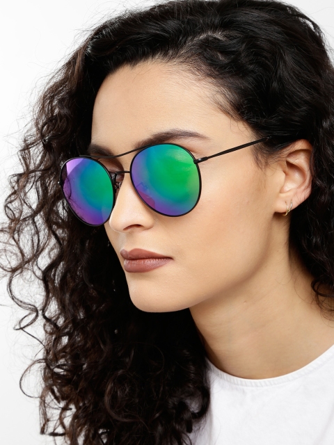 

DressBerry Women Round Mirrored Sunglasses MFB-PN-TSD-2956-1, Green