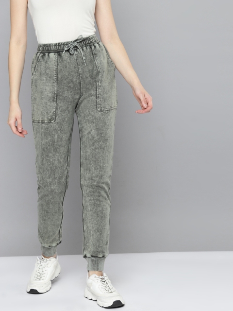 

VividArtsy Women Grey Washed Cotton Joggers