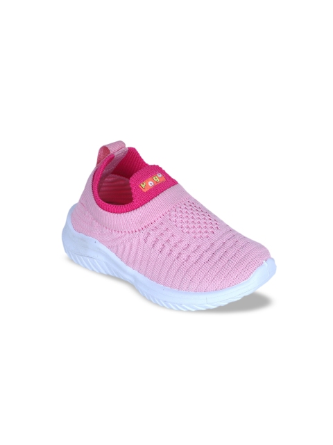 

FEETWELL SHOES Unisex Kids Pink Slip-On Sneakers