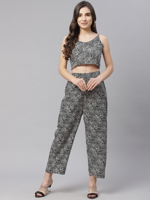 

SIRIKIT Black & White Abstract Printed Co-Ord Set