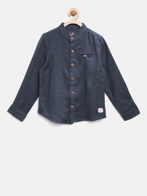 

Nauti Nati Boys Navy Solid Casual Shirt, Navy blue