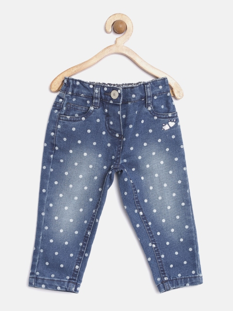 

Nauti Nati Girls Blue Printed Stretchable Jeans
