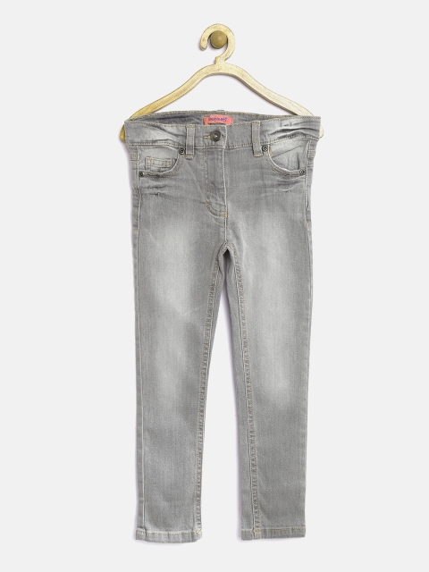 

Nauti Nati Girls Grey Regular Fit Stretchable Jeans