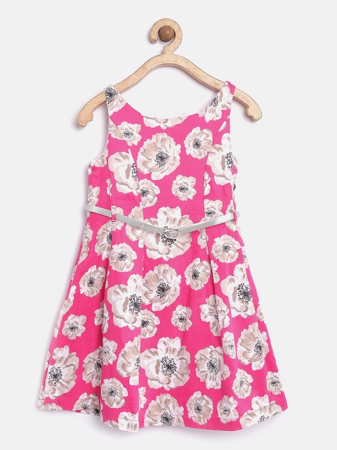 

Nauti Nati Girls Pink Floral Print Fit & Flare Dress