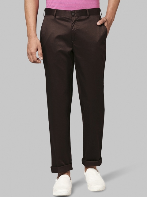 

Park Avenue Men Brown Slim Fit Cotton Trousers