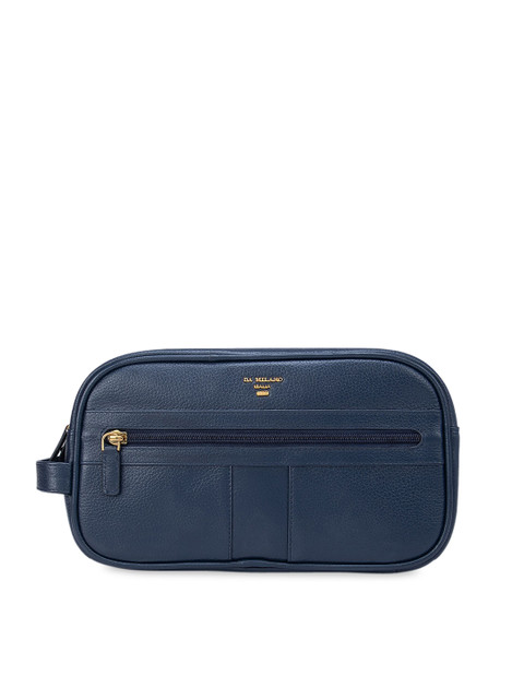 

Da Milano Blue Solid Leather Pouch