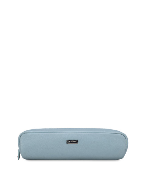 

Da Milano Unisex Blue Solid Leather Travel Pouch