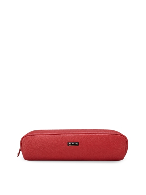 

Da Milano Red Solid Leather Travel Pouch