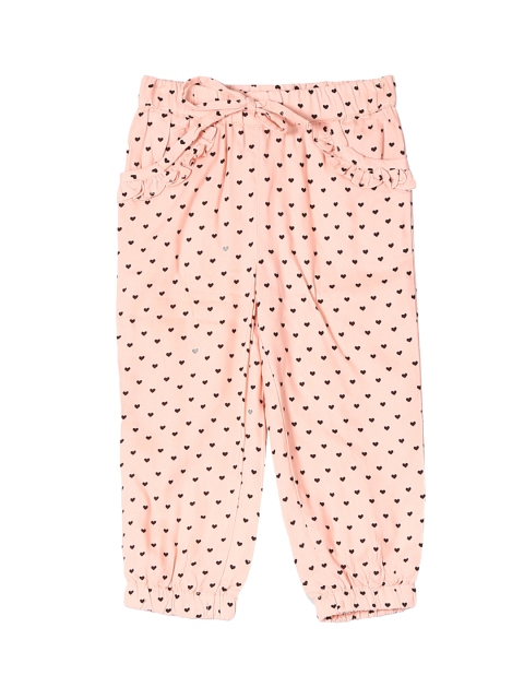 

Donuts Girls Pink Printed Trousers