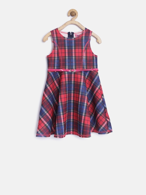 

Nauti Nati Girls Red Checked Fit & Flare Dress