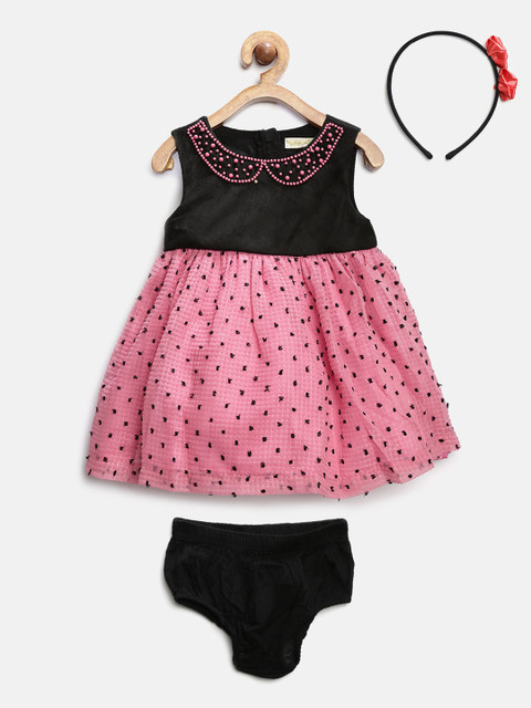

Nauti Nati Girls Black Beaded Fit & Flare Dress