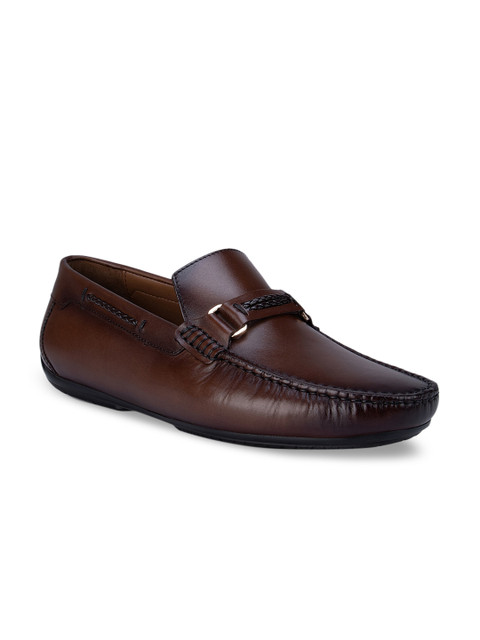 

ROSSO BRUNELLO Men Brown Leather Loafers