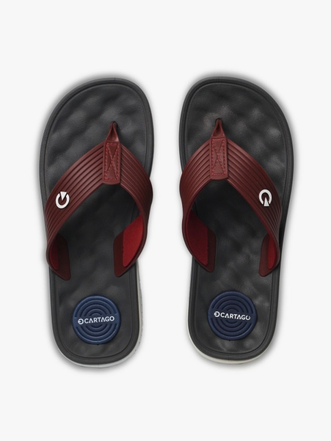 

CARTAGO Men Grey & Brown Thong Flip-Flops