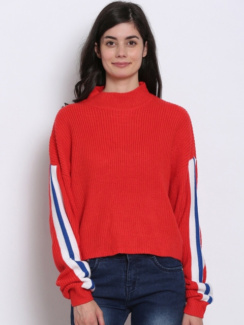 

NoBarr Women Red Solid Pullover