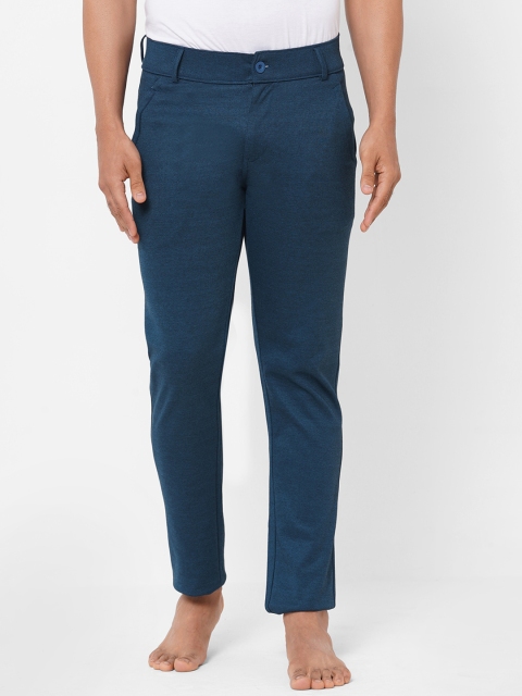 

Sweet Dreams Men Blue Cotton Solid Lounge Pants