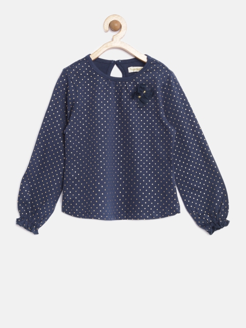 

Nauti Nati Girls Navy Blue Printed Regular Top