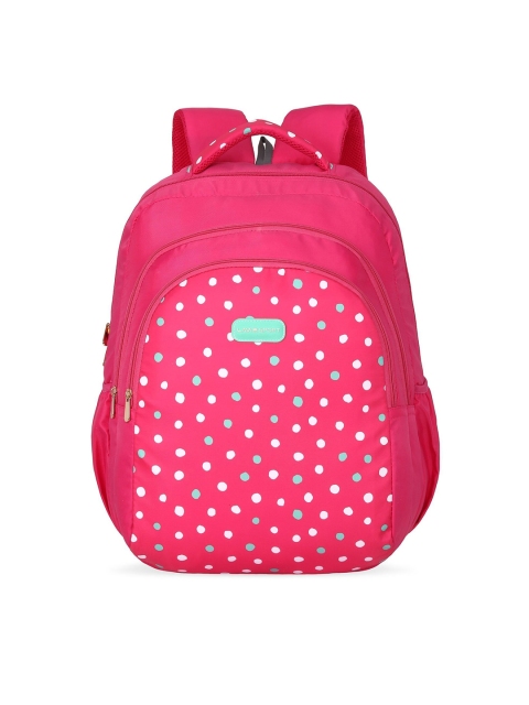 

LAVIE SPORT Unisex Pink & White Printed Backpack