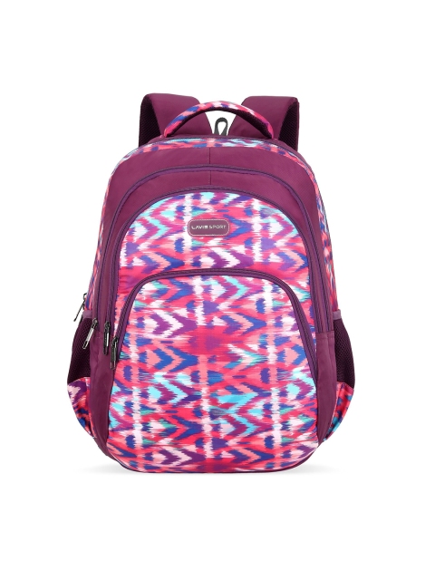 

LAVIE SPORT Unisex Pink & Blue Geometric Backpack