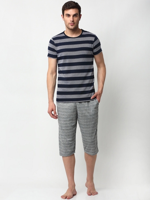 

Vimal Jonney Men Black & Grey Pure Cotton Track Suit