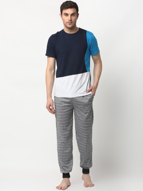 

Vimal Jonney Men Grey Cotton Blend Track Suit