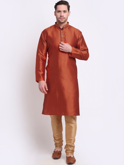 

KRAFT INDIA Men Brown Regular Kurta with Churidar