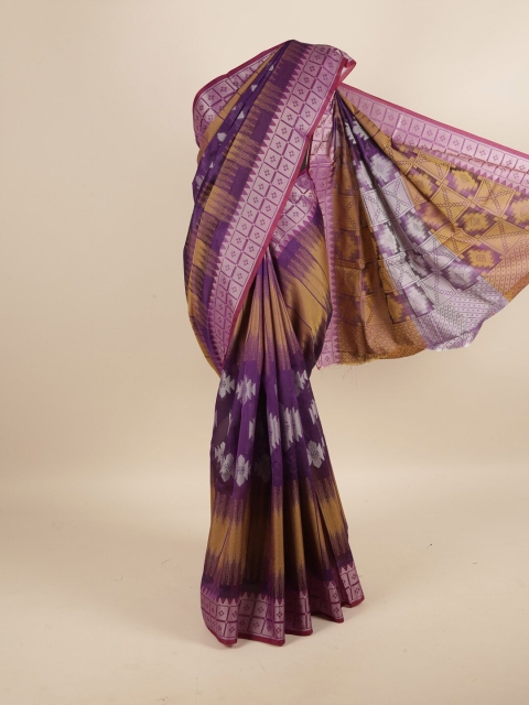 

Pothys Violet & Beige Woven Design Saree