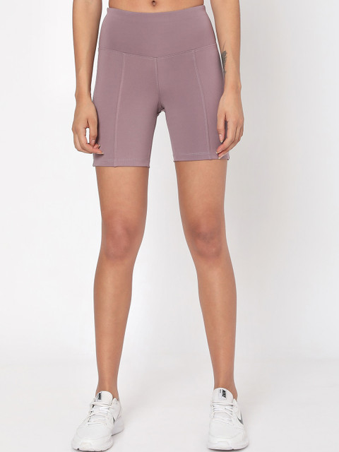 

Silvertraq Women Pink Slim Fit High-Rise Sports Shorts