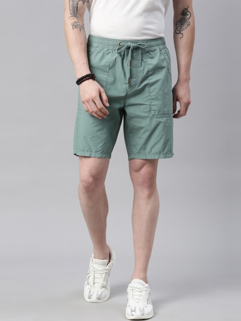 

Breakbounce Men Green Slim Fit Regular Shorts