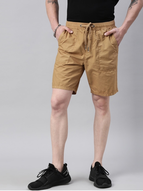 

Breakbounce Men Brown Slim Fit Regular Shorts