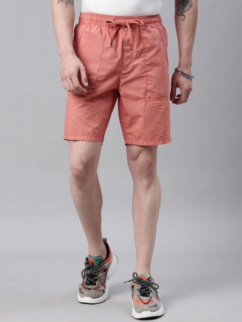 

Breakbounce Men Coral Slim Fit Pure Cotton Chino Shorts