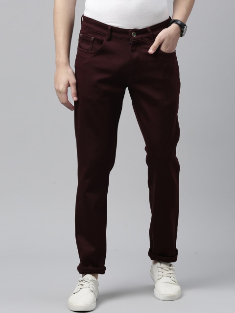 

CINOCCI Men Maroon Slim Fit Stretchable Jeans