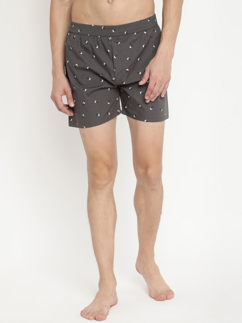 

V2 Value & Variety Men Grey & White Printed Boxer