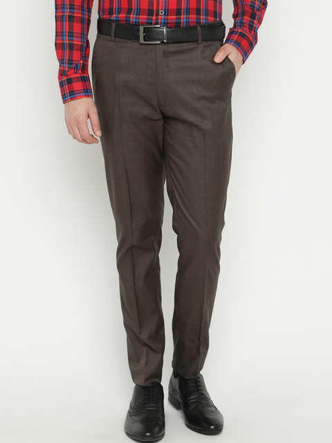 

V2 Value & Variety Men Olive Green Formal Trousers