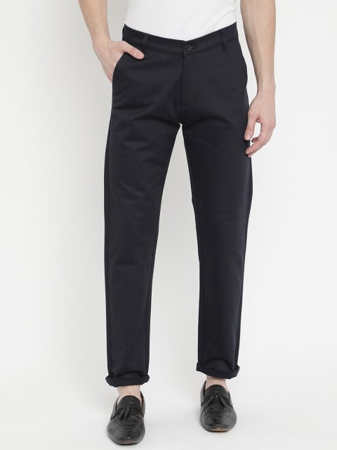 

V2 Value & Variety Men Navy Blue Trousers