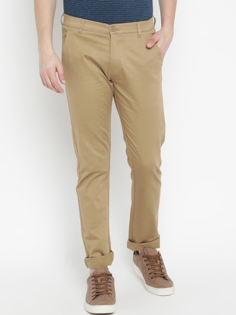 

V2 Value & Variety Men Beige Cotton Chinos Trousers