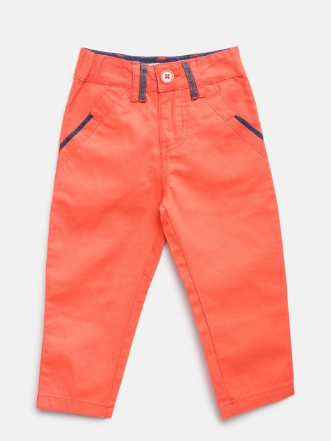 

Nauti Nati Boys Orange Solid Trousers