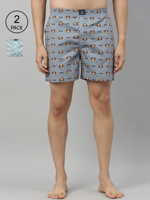 

Joven Men Pack of 2 Printed Boxer, Multi