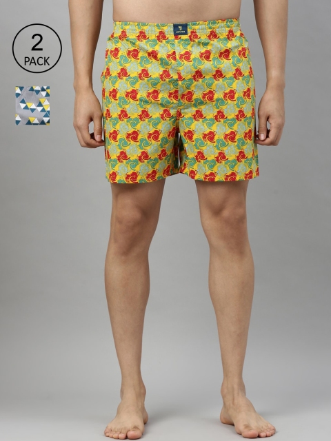 

Joven Men Pack Of 2 Multicoloured Printed Boxers JB2PV-DMWV, Multi