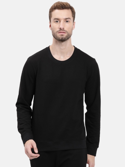 

MASH UNLIMITED Men Black Solid Slim Fit Tracksuit