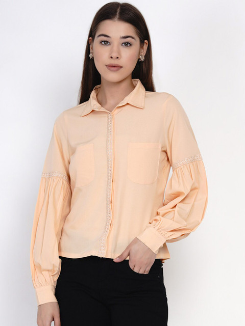 

Texco Women Peach-Coloured Classic Opaque Casual Shirt