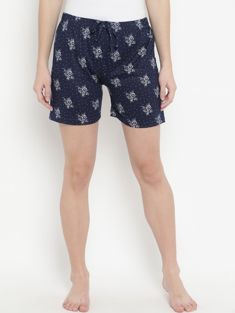 

V2 Value & Variety Women Navy Blue Floral Printed Regular Shorts