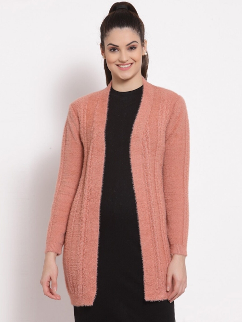

Juelle Women Peach-Coloured Longline Shrug