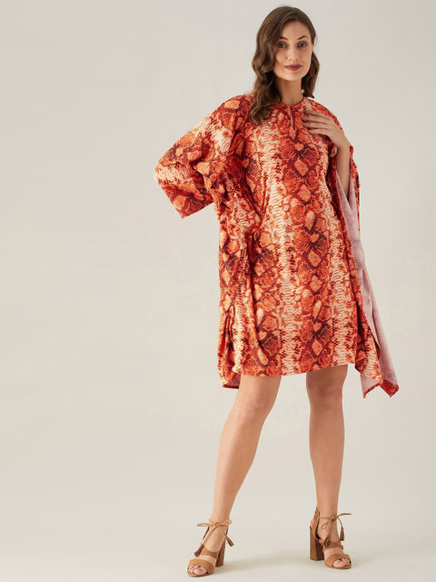 

The Kaftan Company Orange Animal Kaftan Dress
